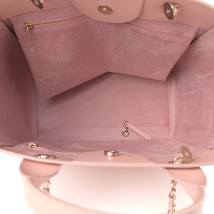 Chanel Caviar Small Studded Deauville Tote Light Pink 6 of 15