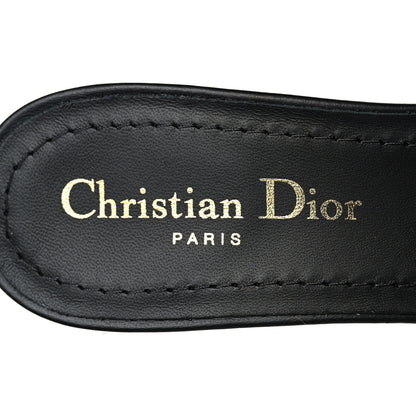 Christian Dior Canvas Crystal Embroidered Dway 40mm Slide Sandals 38 Black 8 of 8