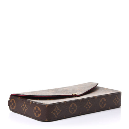 Louis Vuitton Monogram Pochette Felicie Chain Wallet Fuchsia 5 of 11