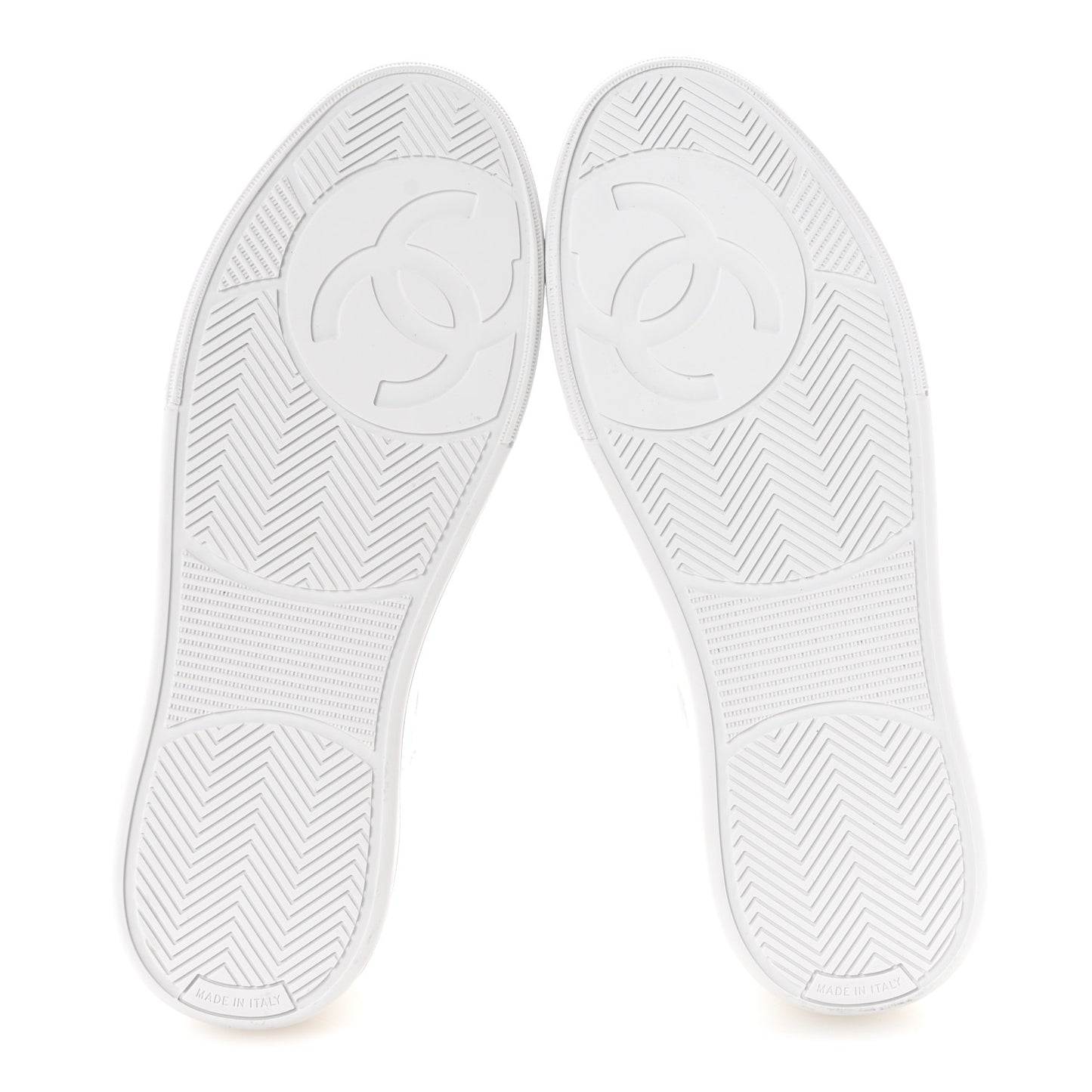 Calfskin Womens CC Sneakers 38 White