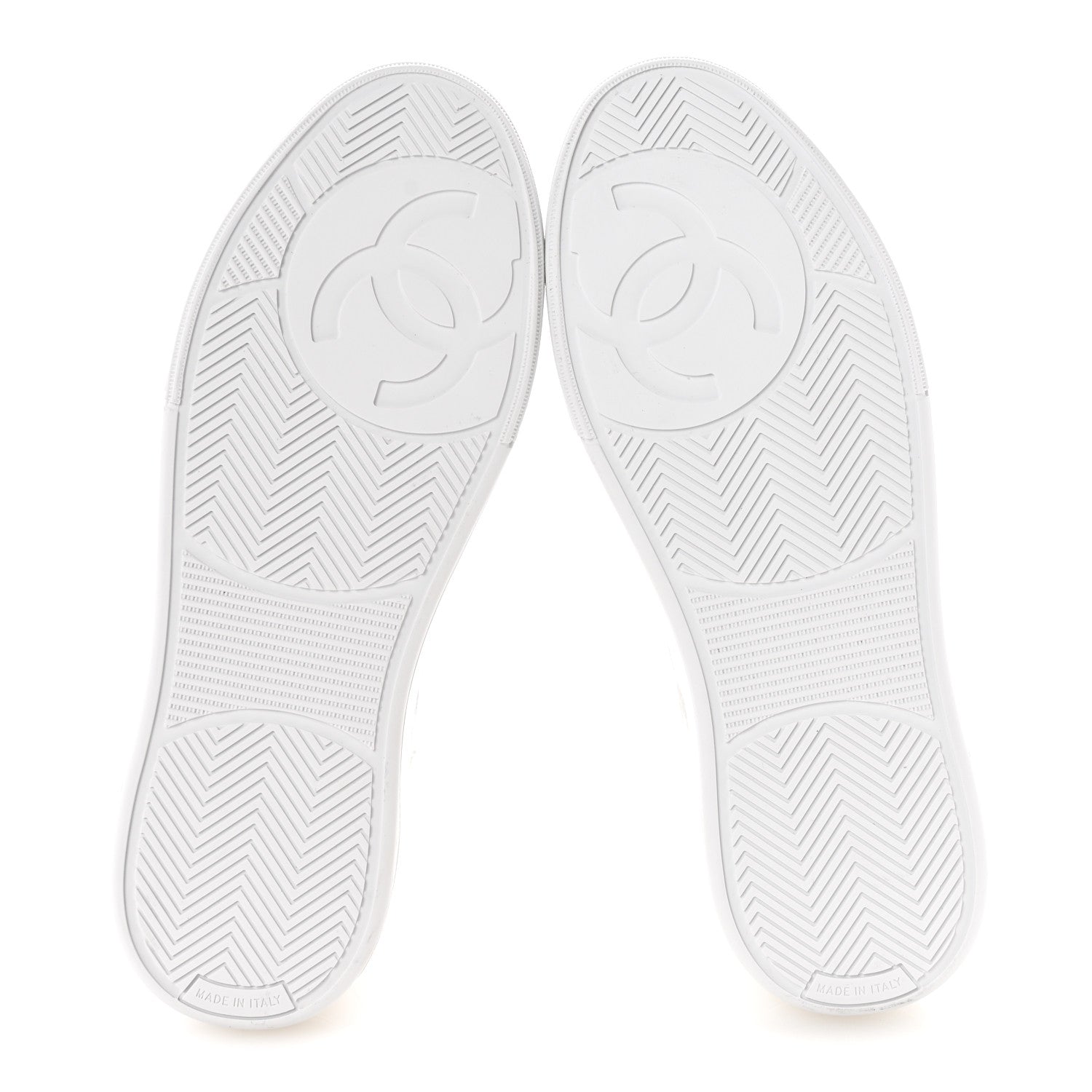 Chanel Calfskin Womens CC Sneakers 38 White 6 of 10