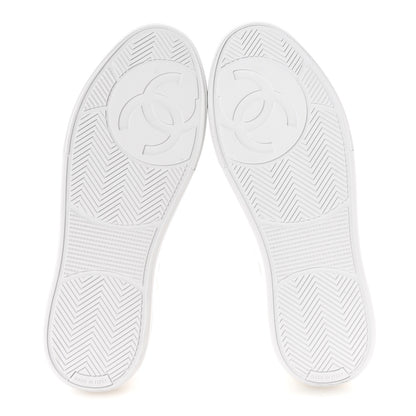 Chanel Calfskin Womens CC Sneakers 38 White 6 of 10