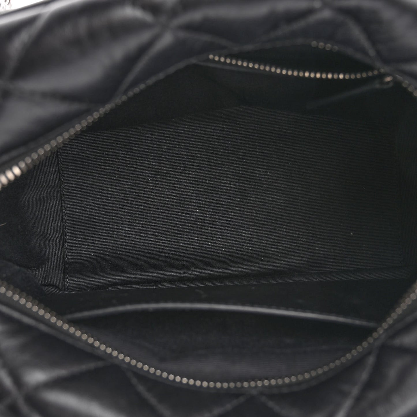 Calfskin Y Quilted Monogram Small Loulou Bowling Bag Black