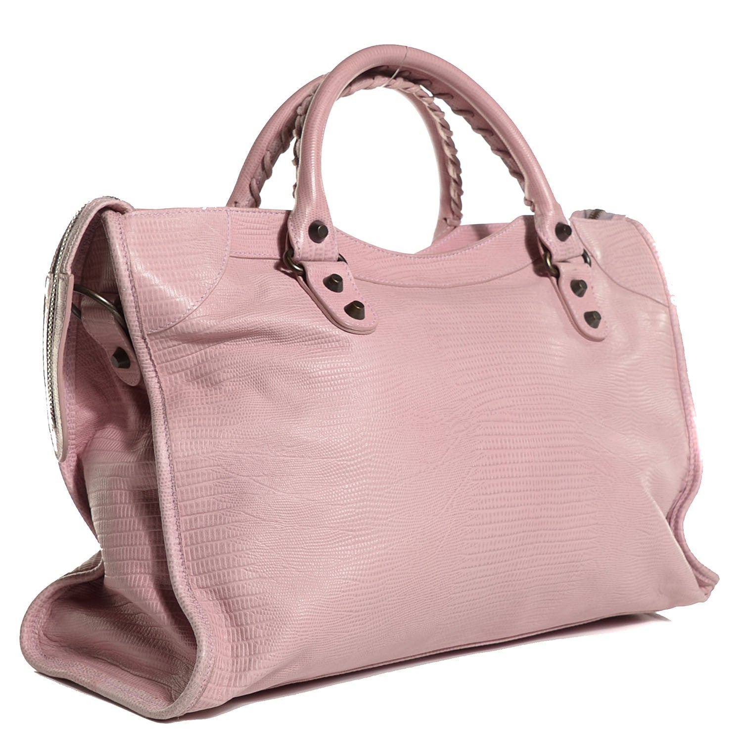 Balenciaga Agneau Classic Hardware Lizard Embossed City Parme 3 of 12