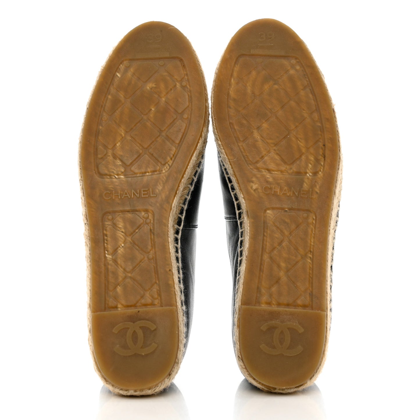 Lambskin CC Espadrilles 39 Black