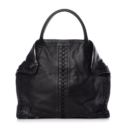 Alexander McQueen Lambskin Lace Up De Manta Tote Black 1 of 7