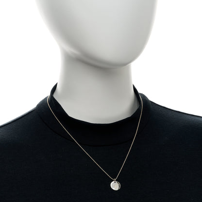 Tiffany Sterling Silver Letter C Disc Pendant Necklace 2 of 5