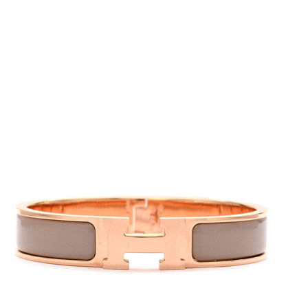 Hermes Enamel Narrow Clic Clac H Bracelet PM Marron Glace 1 of 5