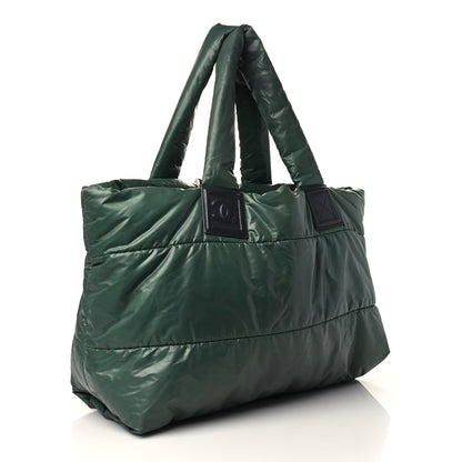 Chanel Nylon Quilted Medium Coco Cocoon Reversible Tote Green 3 of 9
