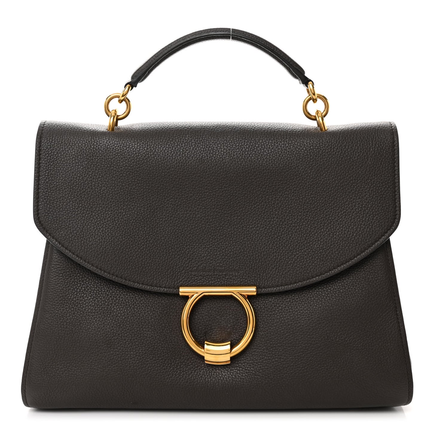 Calfskin Medium Margot Top Handle Satchel Flannel