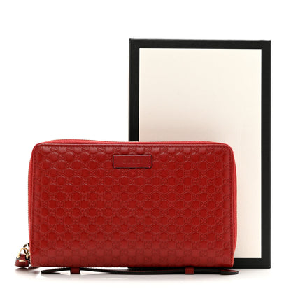 Gucci Microguccissima Zip Around Top Handle Travel Wallet Red 12 of 12