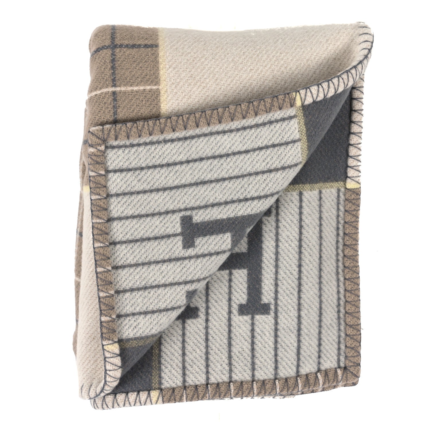 Hermes Wool Cashmere Avalon Passe-Passe Blanket 2 of 3