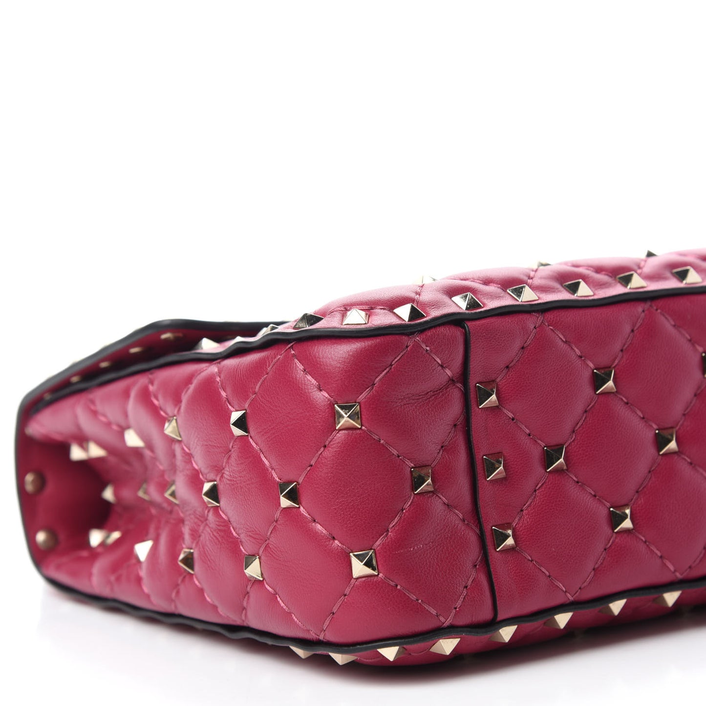 Nappa Medium Rockstud Spike Shoulder Bag Camelia