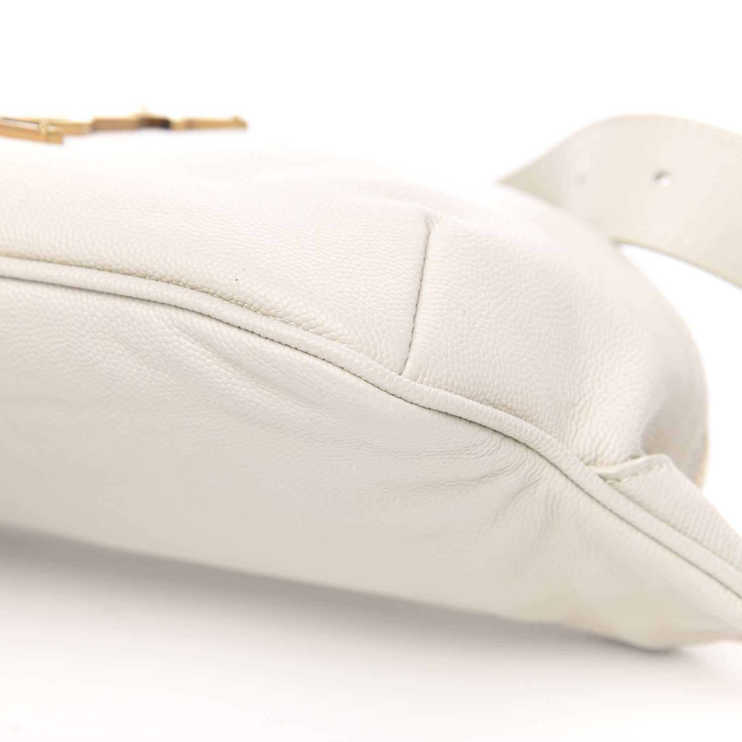 Saint Laurent Grain De Poudre Monogram Belt Bag Blanc Vintage 9 of 12