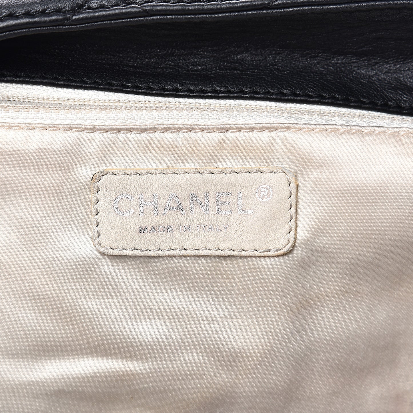 Lambskin Quilted East West Accordion Flap Black