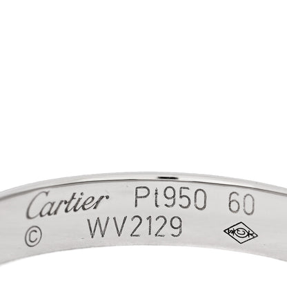 Cartier Platinum 3.5mm LOVE Wedding Band Ring 60 9 4 of 4