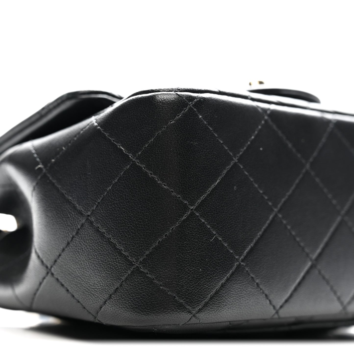 Lambskin Quilted Mini Square Flap Black