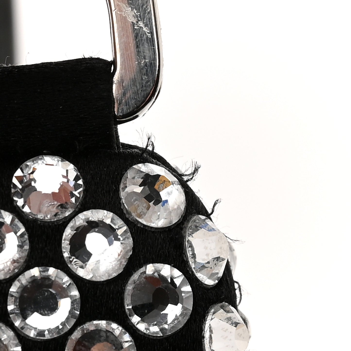 Satin Crystal Triangle Pouch Cristal