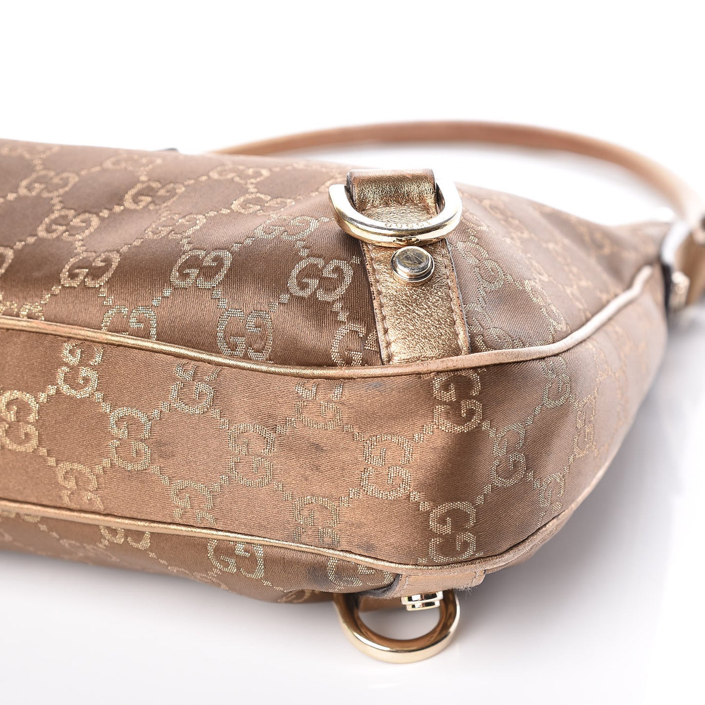 Satin Monogram Medium Abbey D Hobo Bronze