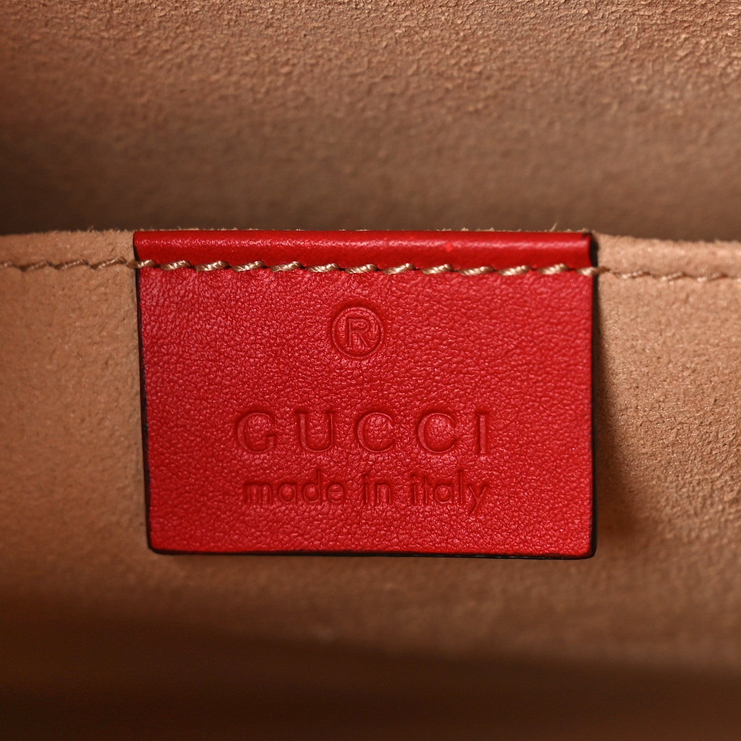 Gucci GG Supreme Monogram Apple Large Cosmetic Case Beige Multicolor Lobster Red 6 of 9