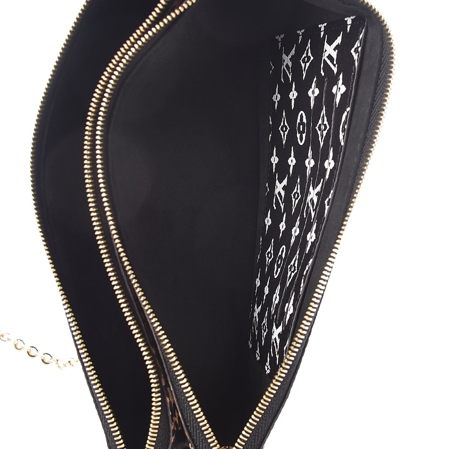 Monogram Giant Jungle Pochette Double Zip Black