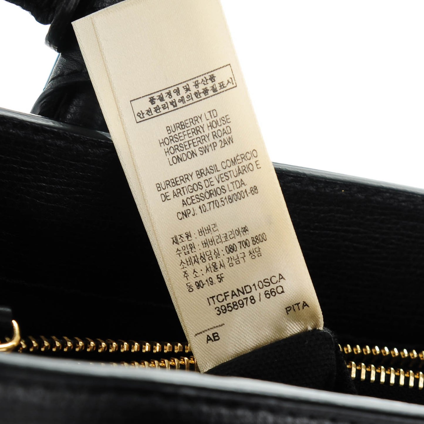 Grainy Calfskin House Check Medium Banner Tote Black