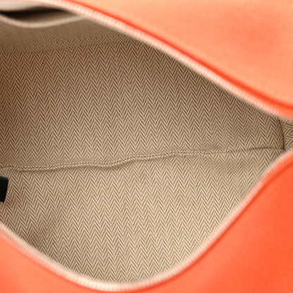 Hermes Canvas Small Bride-A-Brac Pouch Orange Burgundy 5 of 8