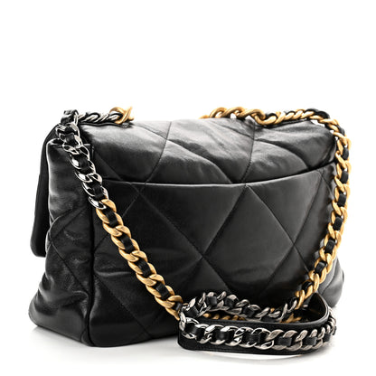 Chanel Lambskin Quilted Large Chanel 19 Flap Black 3 of 10