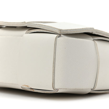 Bottega Veneta Lambskin Maxi Intrecciato Extra Mini Cassette Crossbody Bag White 7 of 9