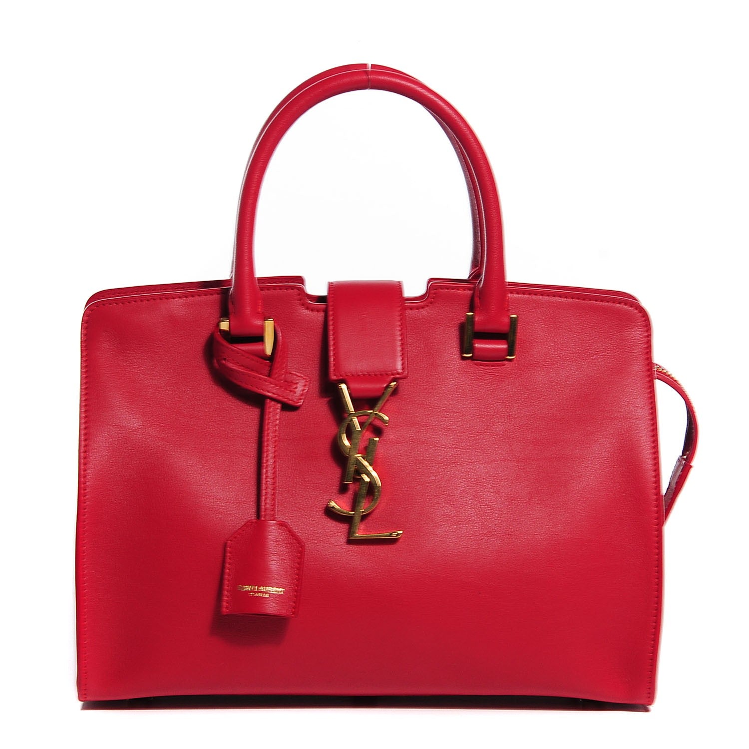 Saint Laurent Calfskin Baby Monogram Cabas Red 1 of 8