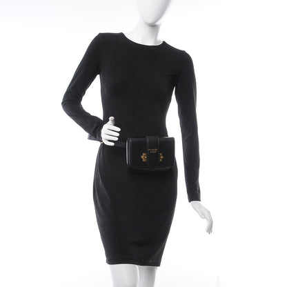 Prada City Calf Cahier Belt Bag Nero Black 3 of 7