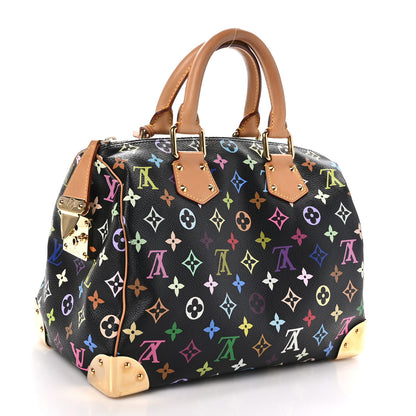 Louis Vuitton Monogram Multicolor Speedy 30 Black 2 of 10