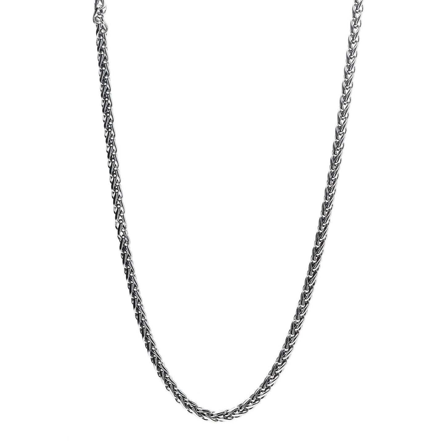Sterling Silver 4mm Wheat Chain Necklace