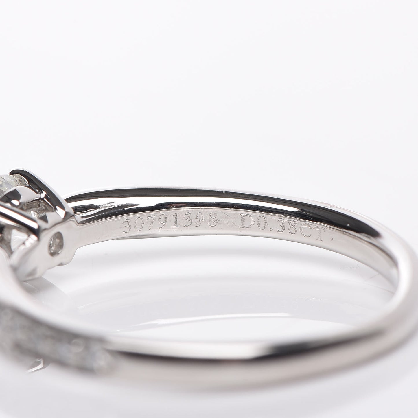 Platinum Diamond .38ct Round Brilliant Harmony Engagement Ring 50 5.25
