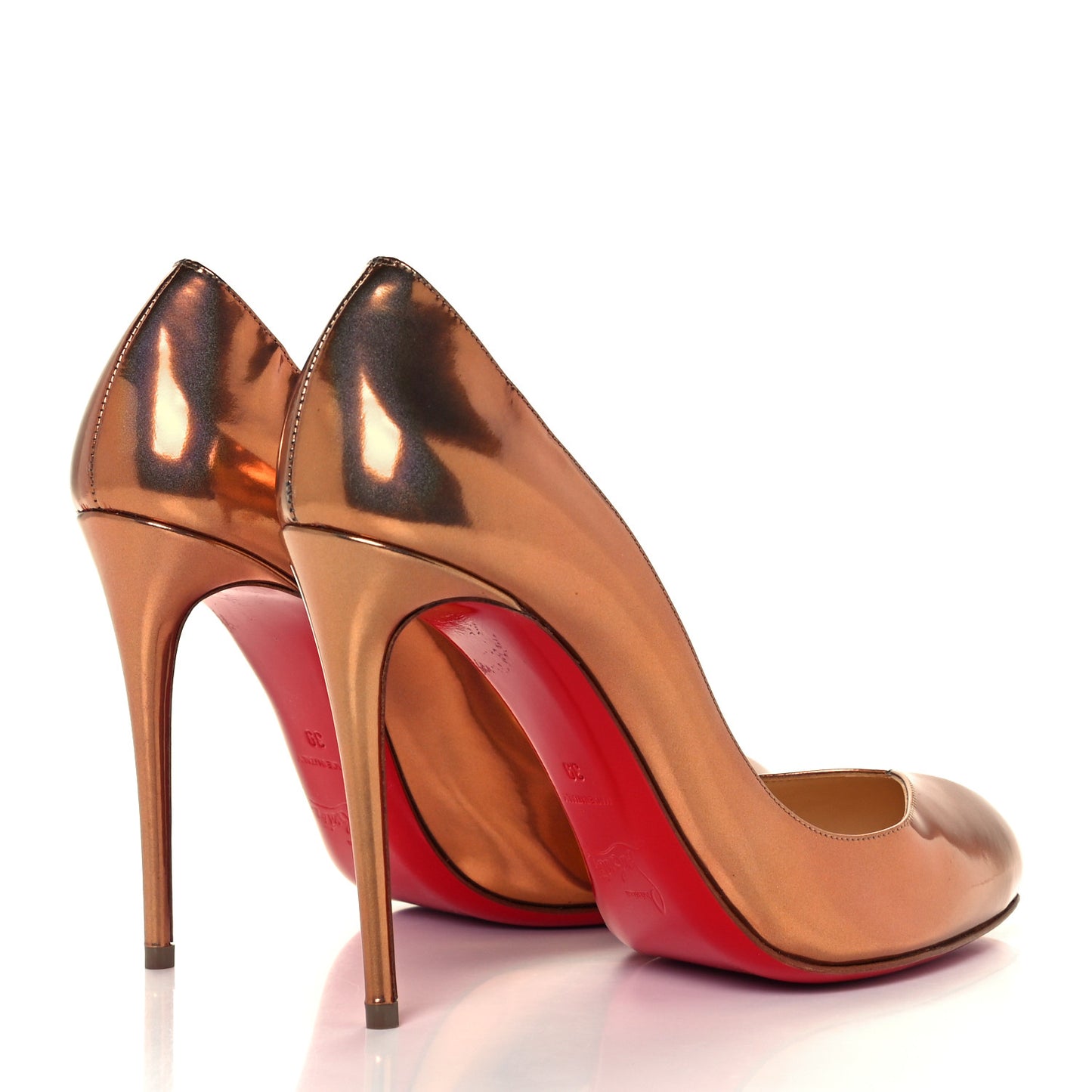 Metallic Patent Breche 100 Pumps 39 Cappuccino