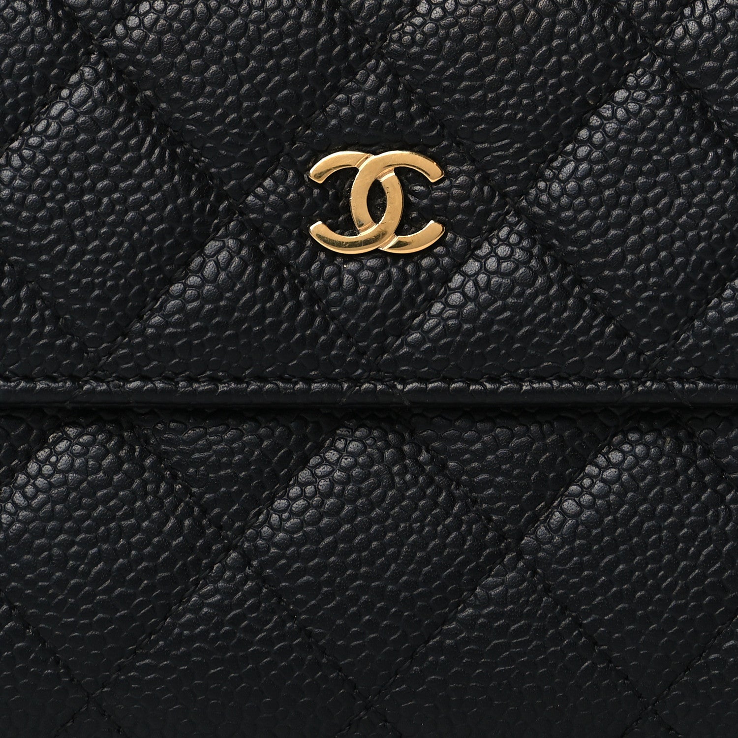 Chanel Caviar Quilted CC French Flap Wallet Black 9 of 11