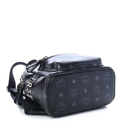 MCM Visetos Side Stud Mini Stark Backpack Black 4 of 10