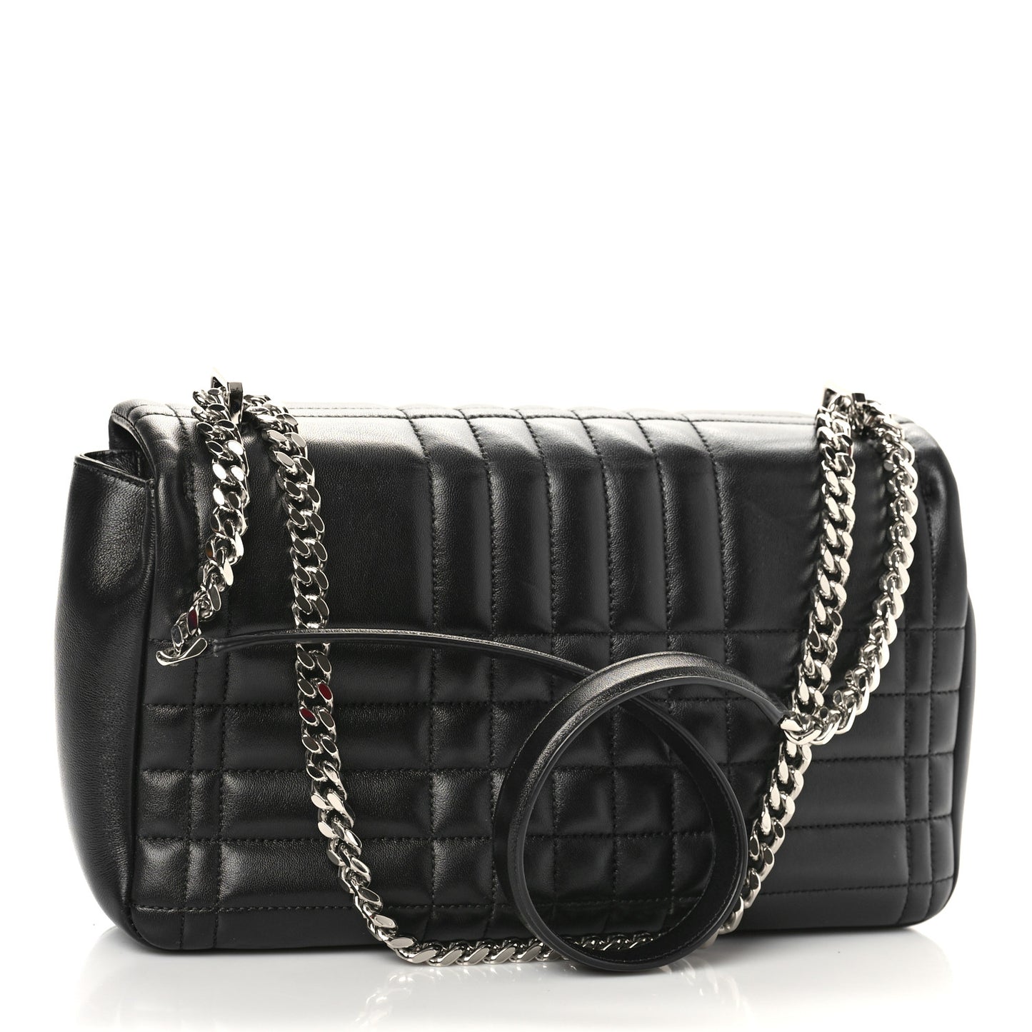 Lambskin Quilted Medium Lola Bag Black