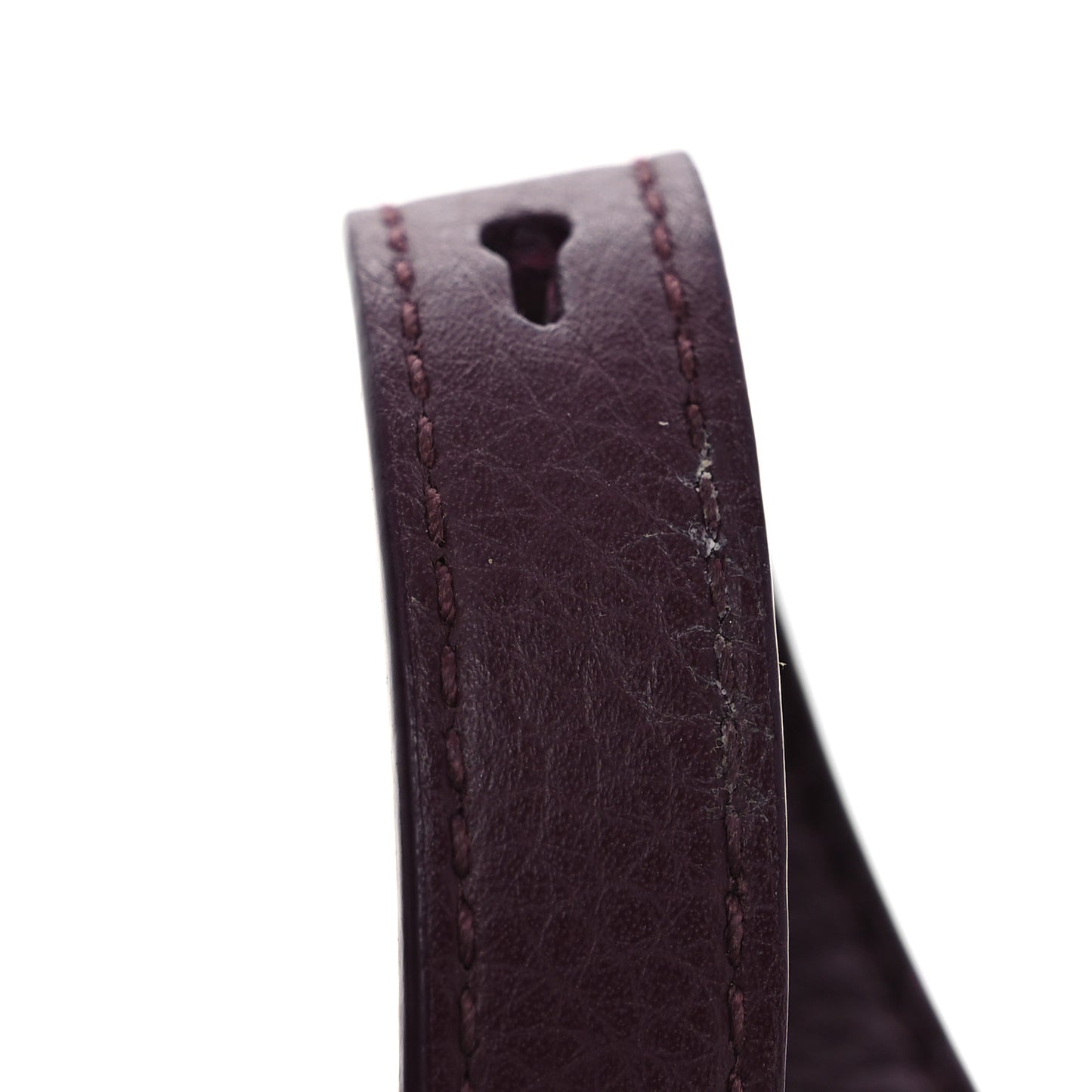 Grained Calfskin L19 Extra Pocket Pouch Azuki Beans