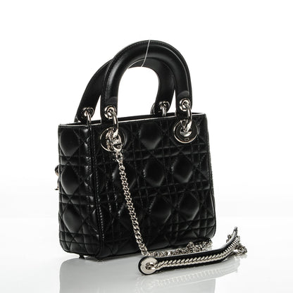 Christian Dior Lambskin Cannage Mini Lady Dior Black 3 of 6