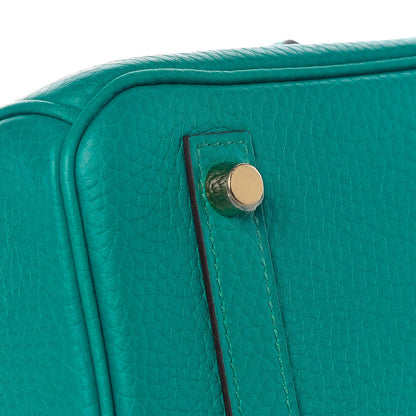Hermes Taurillon Clemence Birkin 30 Bleu Paon 28 of 30