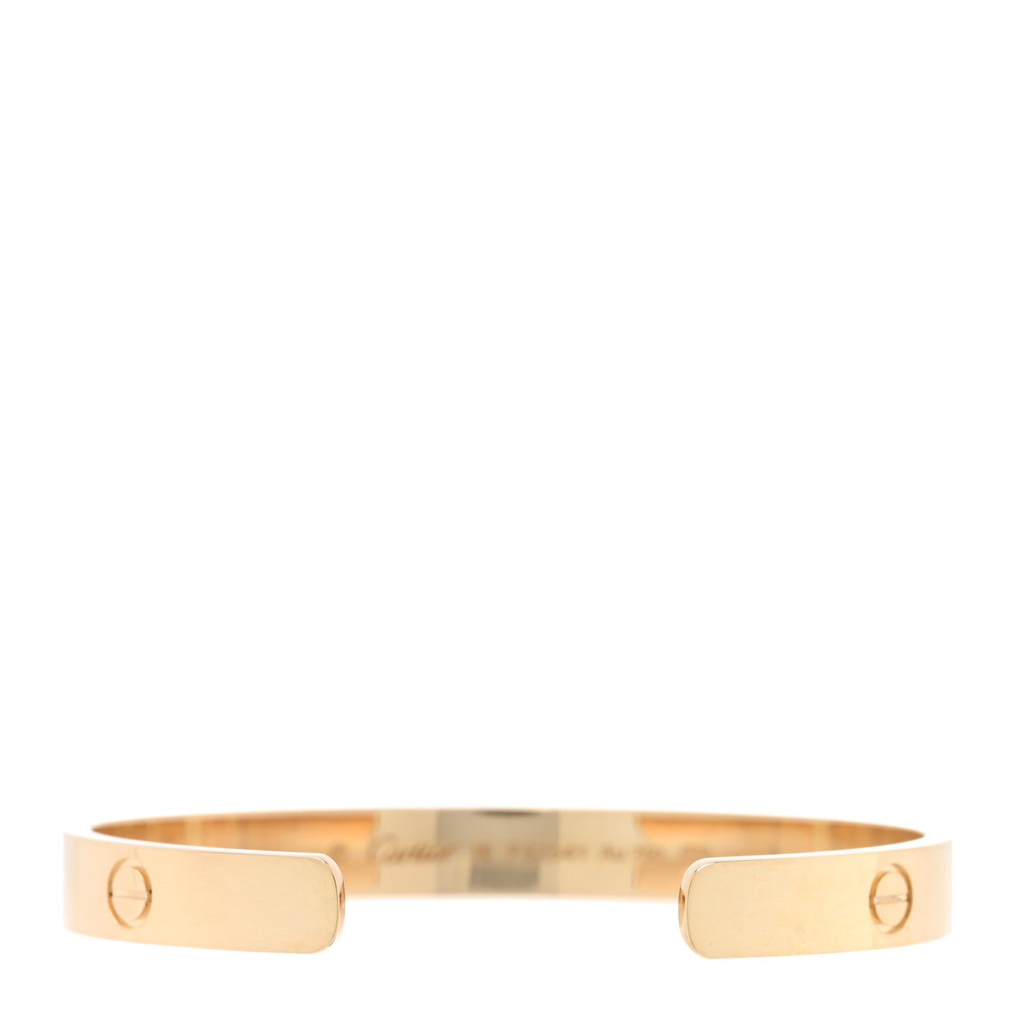 18K Yellow Gold LOVE Cuff Bracelet 16