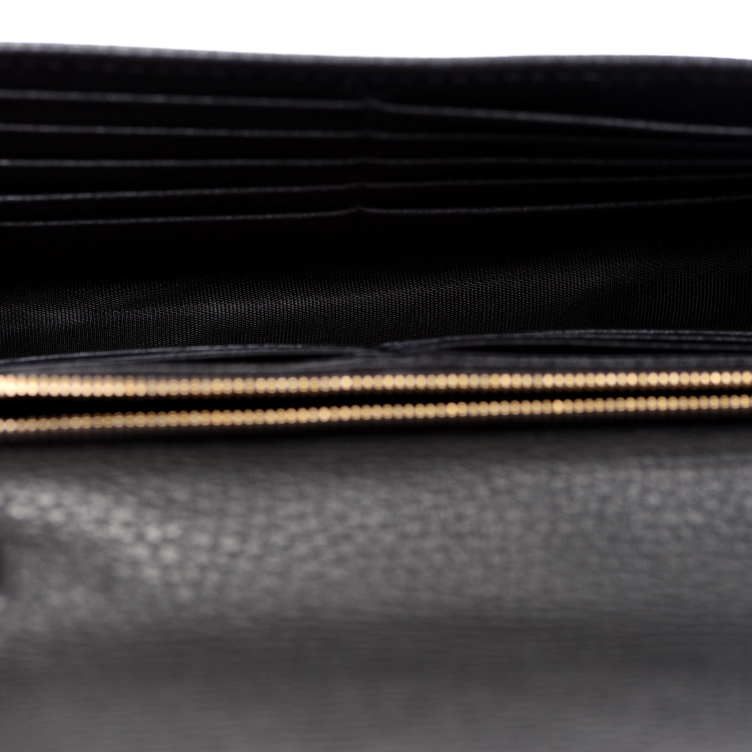 Gucci Dollar Calfskin Interlocking G Chain Wallet Black 6 of 14