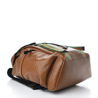 Gucci X DAPPER DAN Calfskin GG Micro Monogram Double Buckle Backpack Brown 3 of 10