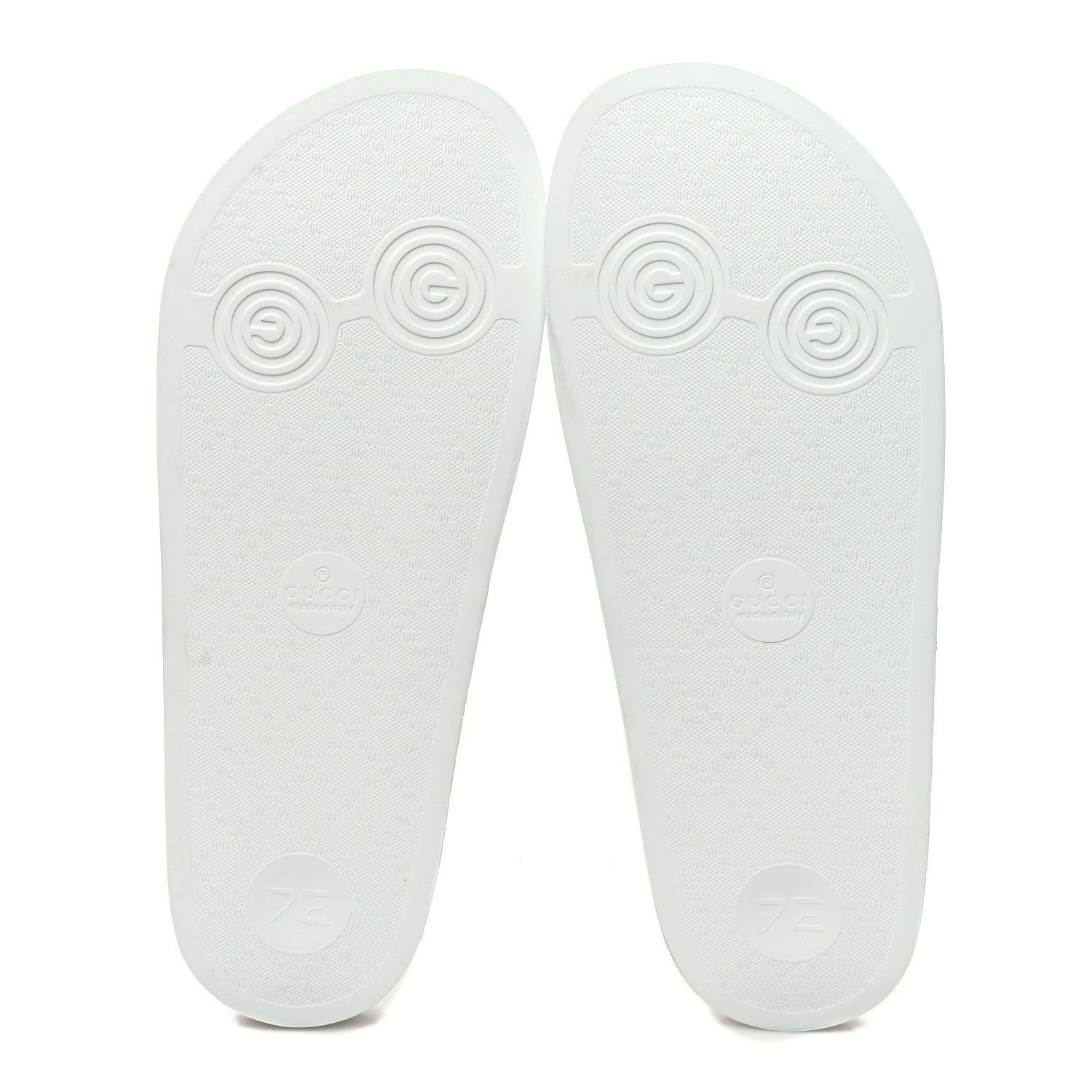 Gucci Rubber Web Mens Pool Slide Sandals 11 Great White 5 of 7