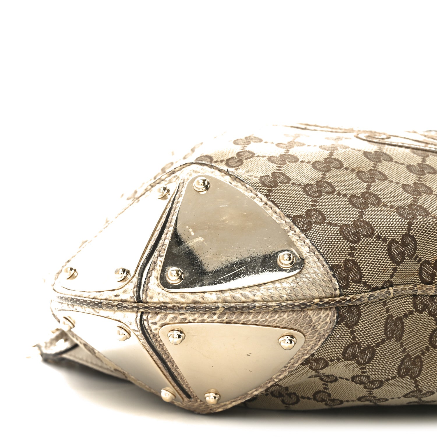 Gucci Monogram Large Indy Top Handle Hobo Off White 9 of 11