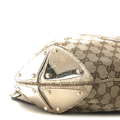 Gucci Monogram Large Indy Top Handle Hobo Off White 9 of 11
