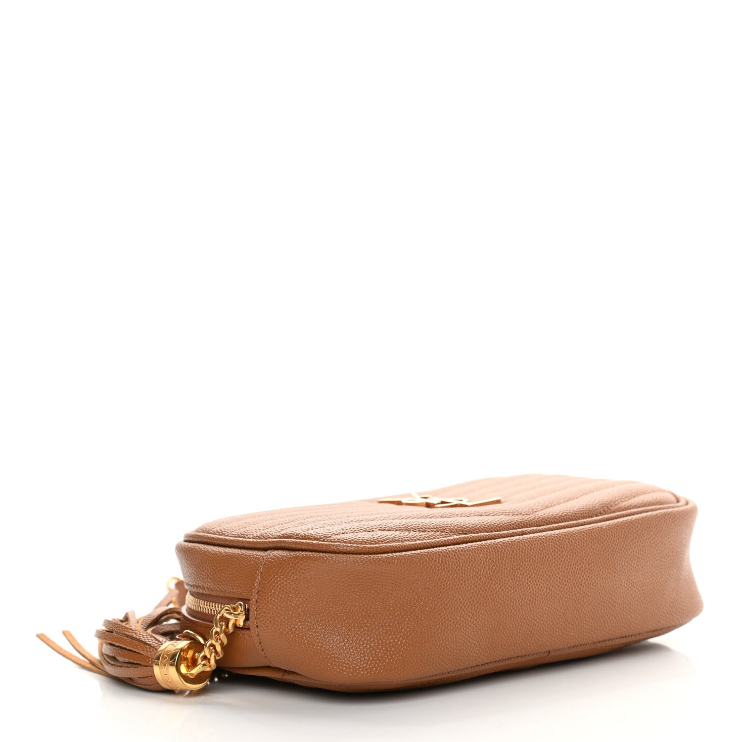 Saint Laurent Grain De Poudre Matelasse Monogram Mini Lou Camera Bag Dark Natural 4 of 13