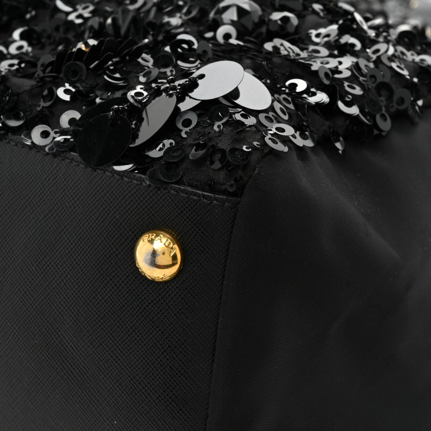 Prada Nylon Sequin Tote Black 15 of 18