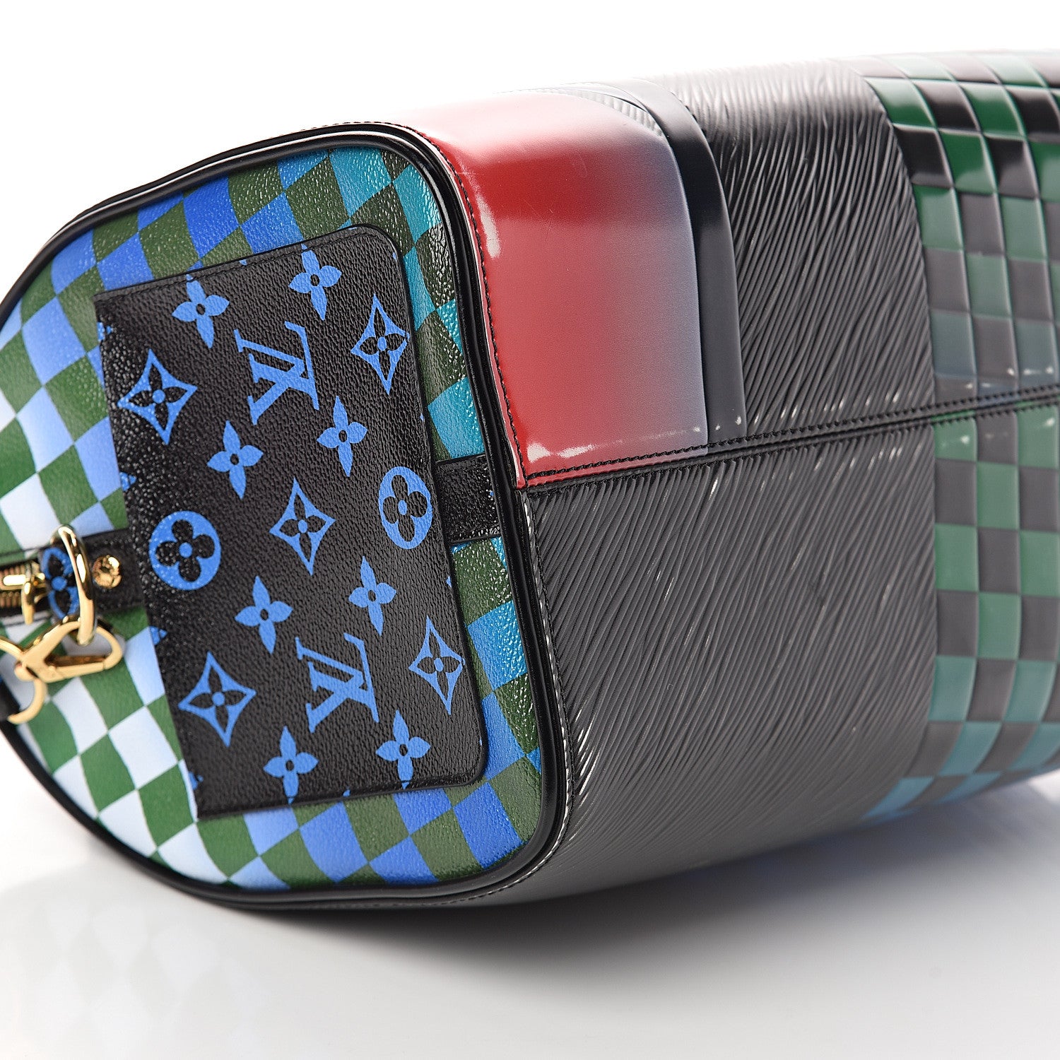 Louis Vuitton Epi Colored Monogram Damier Race Speedy Bandouliere 30 Black Rouge 7 of 8